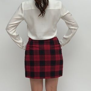 Tildon Red Plaid Mini Wrap Kilt